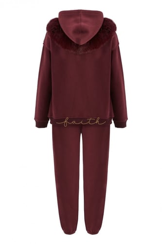 HOODY SWEATSHIRT FLEECE SET FOX ON SHOULDERS