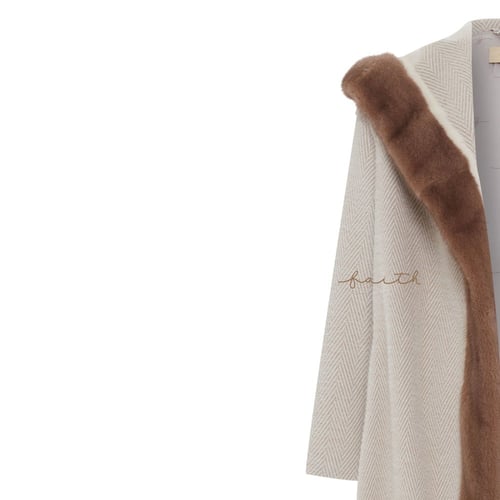 BEIGE WOOL & MINK