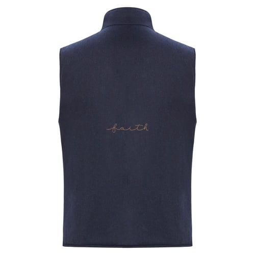 NAVY BLUE DOUBLEFACE VEST