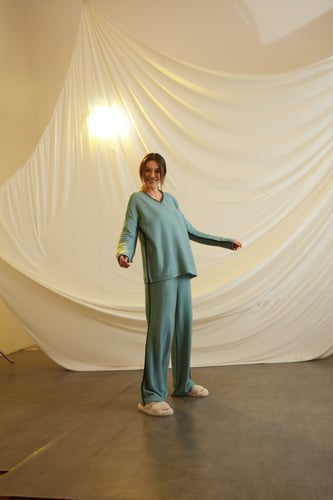 LIGHT GREEN WOOL SET