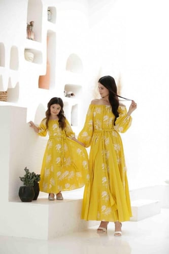 DAUGHTER CHARLİZE DRESS CORN BUZZ