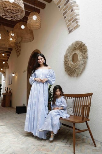 DAUGHTER CHARLİZE DRESS BLUE BUZZ