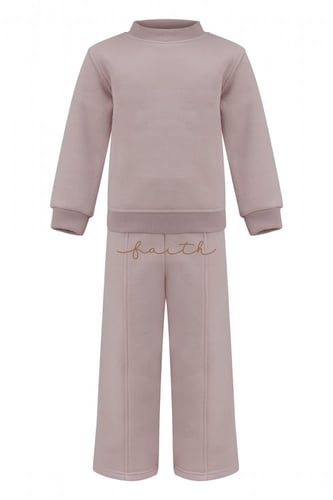 KIDS LILAC HIGH-NECK SWEATSHIRT SET
