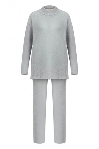 GREY FLUFFY SET