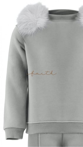 HIGH-NICK SWEATSHIRT FLEECE SET FOX ON SHOULDERS