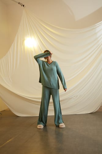 LIGHT GREEN WOOL SET