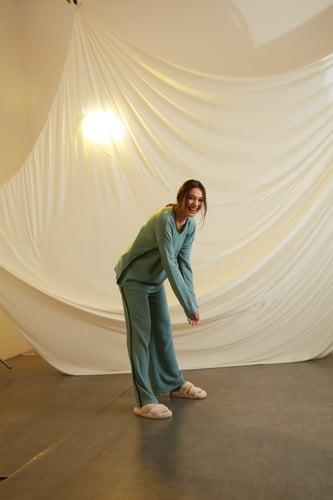 LIGHT GREEN WOOL SET