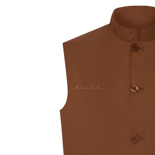 CAMEL WATERPROOF BUTTON MEN VEST