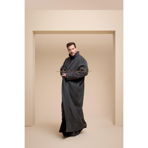 GREY CASHMERE MEN FARWA