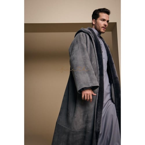 GREY SUED SHEARLING FARWA