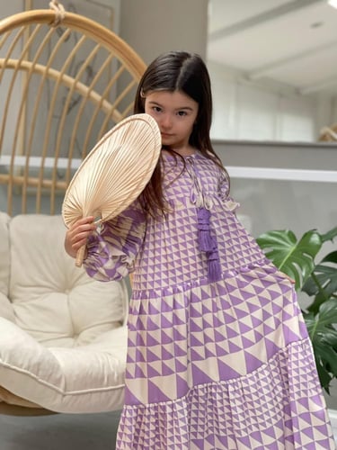 DAUGHTER DELILAH LONG DRESS PURPLE PYRAMID