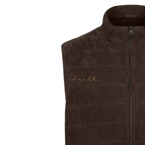 BROWN SUED VEST