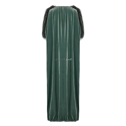 Silver fox velvet dress