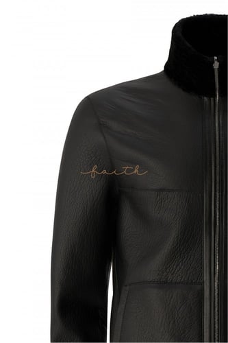 BLACK ASTRAGAN JACKET