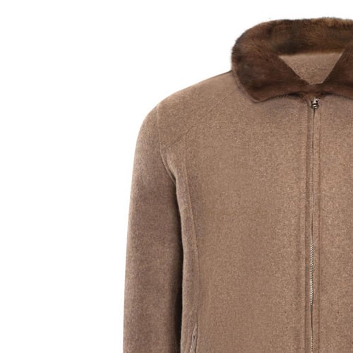 DOUBLE FACE JACKET MINK COLLAR