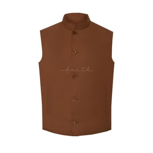 CAMEL WATERPROOF BUTTON MEN VEST