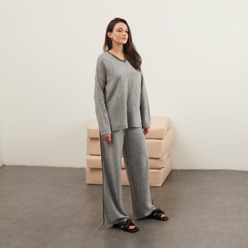 GREY KNITWOOL SET