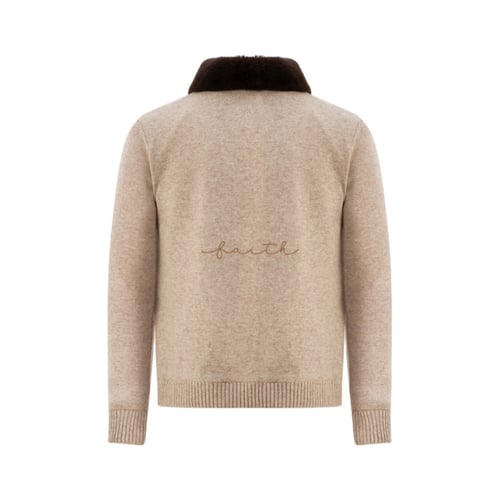 BEIGE WOOL REX JACKET