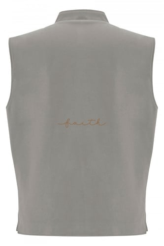 GREY CASHMERE BUTTON MEN VEST