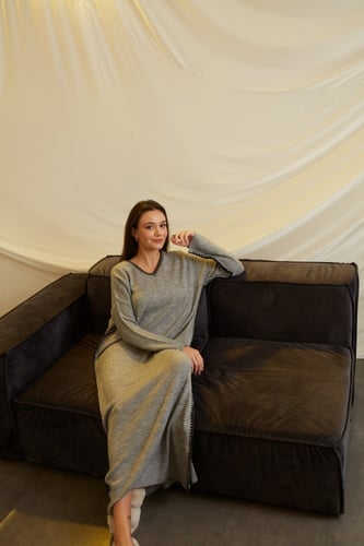 GREY WOOL DRESS