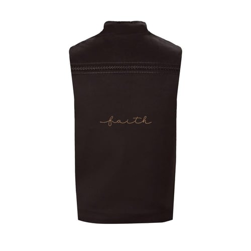 BROWN CASHMERE ZIPPER MEN VEST