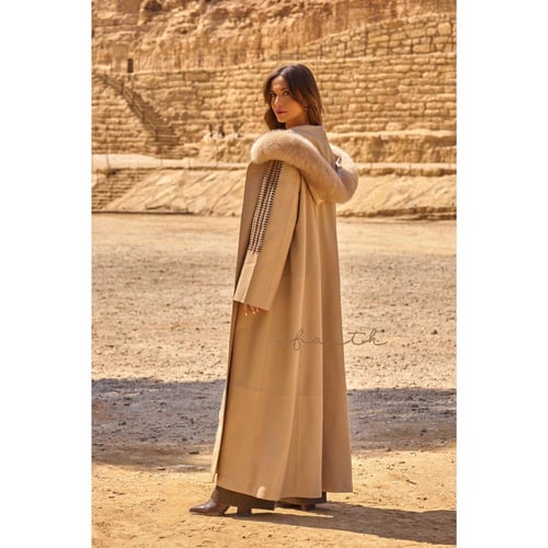 LEATHER WITH FOX FUR