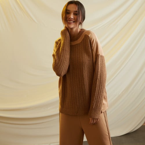 CAMEL MIXED WOOL AND COTTON SET