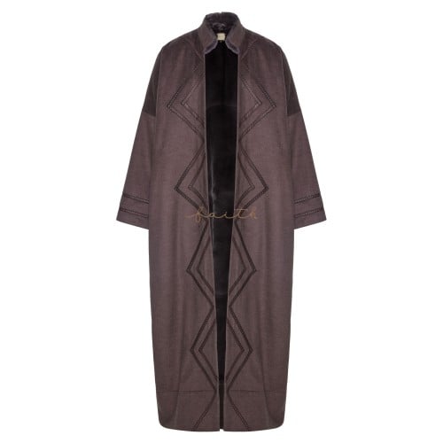 BROWN CASHMERE MEN FARWA