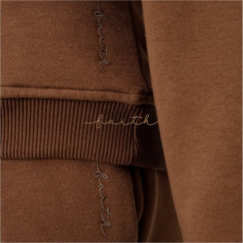 KIDS BROWN HOODY SWEATSHIRT FLEECE SET FOX AORUND...