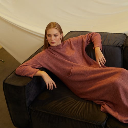 ROSE LOOSE FIT KNIT WOOL DRESS