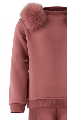 HIGH-NECK SWEATSHIRT FOX ON SHOULDERS