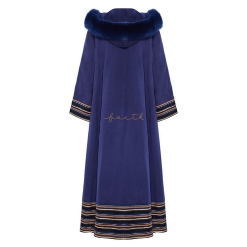 BLUE SLEEVE & BOTTOM EMBRIIODERY