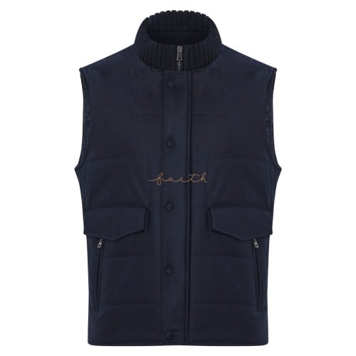 NAVY BLUE CASHMERE VEST