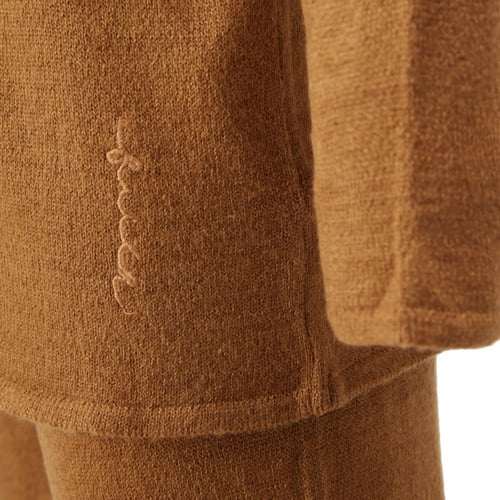 KIDS MUSTARD RAKOON AROUND HOODIE KNITTED SET