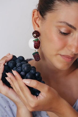 RASPBERRY EARRINGS