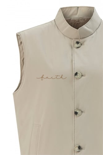 LIGHT GREY WATERPROOF BUTTON MEN VEST