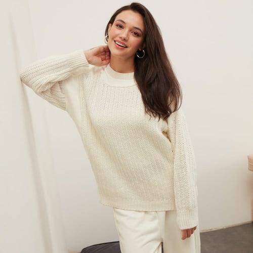 OFF-WHITE MIXED WOOL AND COTTON SET