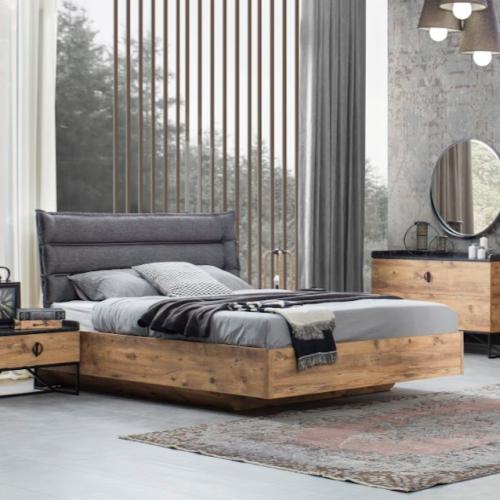 سرير مقاس 160 سم مع التخزين لوفت خشبي مزدوج