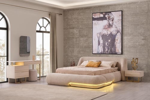 غرفة نوم مزدوجة اوسلو طقم 8 قطع