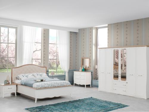 غرفة نوم مزدوجة نيو كنتري طقم 7 قطع