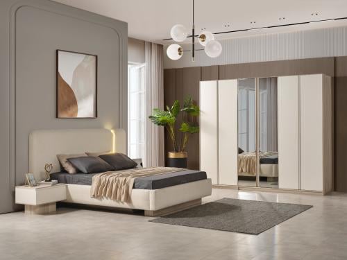 غرفة نوم مزدوجة جونس طقم 9 قطع