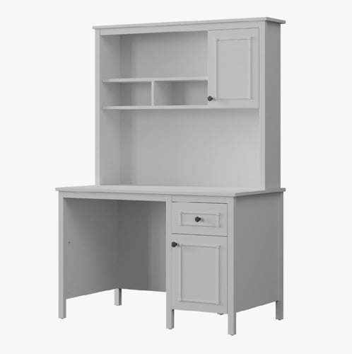 مكتب دراسي مع رف سنتو ابيض شبابي