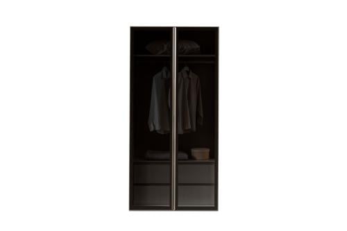 Noble Double 2 door glass wardrobe