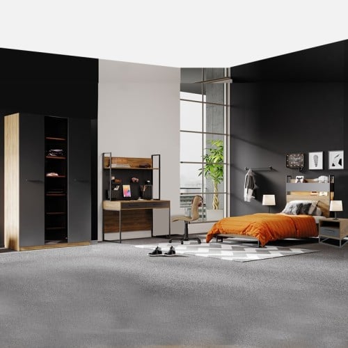 غرفة نوم شبابية ليجند رمادي طقم