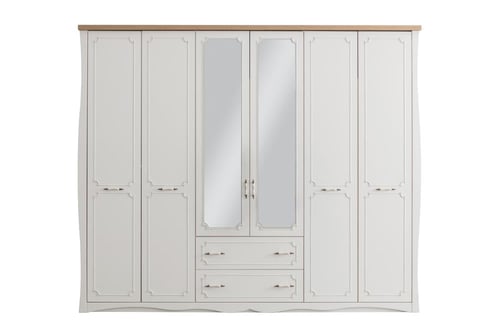 غرفة نوم مزدوجة نيو كنتري طقم 7 قطع