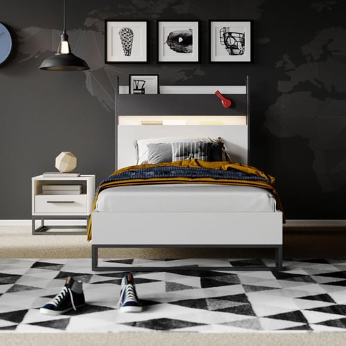 غرفة نوم شبابية ليجند ابيض طقم 7 قطع