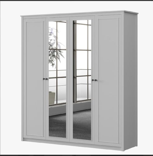 غرفة نوم شبابية سنتو ابيض طقم 5 قطع