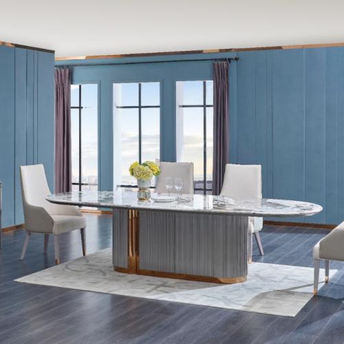 طقم طاولة طعام 10 كراسي لايت