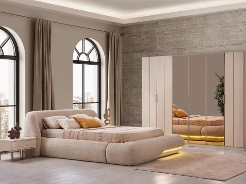 غرفة نوم مزدوجة اوسلو طقم 8 قطع