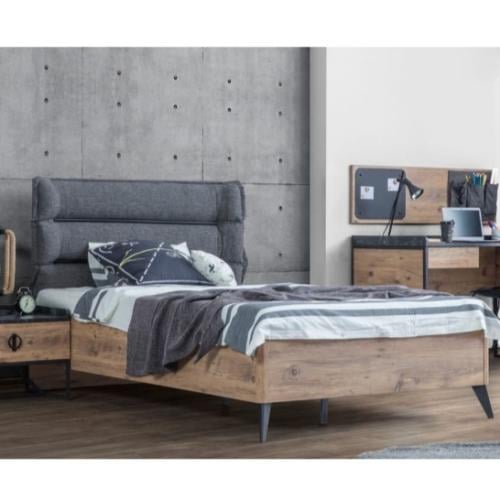 سرير 120 سم لوفت خشبي شبابي